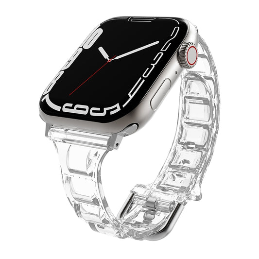 For Apple Watch 8 45mm Cube Airbag Clear TPU Watch Band(Transparent) - Watch Bands by PMC Jewellery | Online Shopping South Africa | PMC Jewellery