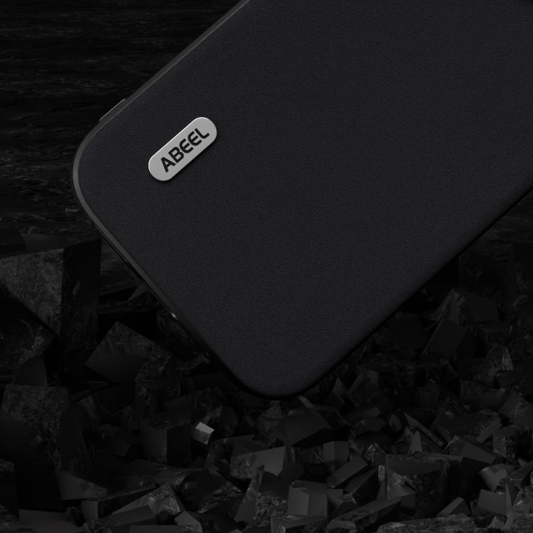For iPhone 14 Pro Max ABEEL Genuine Leather Silky Soft Black Edge Phone Case(Black) - free shipping - PMC TechLife - Order now!