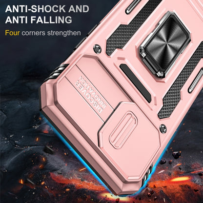 For iPhone 15 Pro Max Armor PC + TPU Camera Shield Phone Case(Rose Gold) - iPhone 15 Pro Max Cases by PMC Jewellery | Online Shopping South Africa | PMC Jewellery