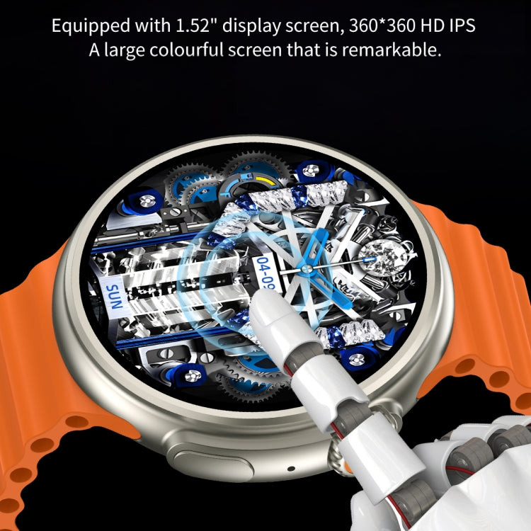 Z78 Ultra 1.52 inch Round Screen HD Smart Watch Supports Heart Rate/Blood Oxygen Monitoring(Orange) - Smart Watches by PMC Jewellery | Online Shopping South Africa | PMC Jewellery