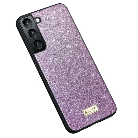 For Samsung Galaxy S23 5G SULADA Glittery TPU + Handmade Leather Phone Case(Purple) - Galaxy S23 5G Cases by SULADA | Online Shopping South Africa | PMC Jewellery