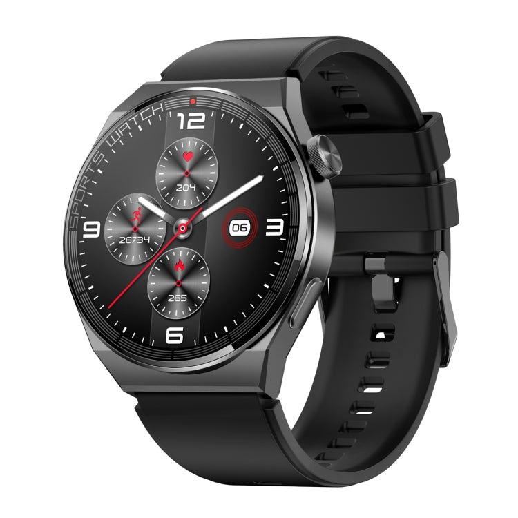 KT62 1.36 inch TFT Round Screen Smart Watch Supports Bluetooth Call/Blood Oxygen Monitoring, Strap:Silicone Strap(Black) - Smart Watches by PMC Jewellery | Online Shopping South Africa | PMC Jewellery