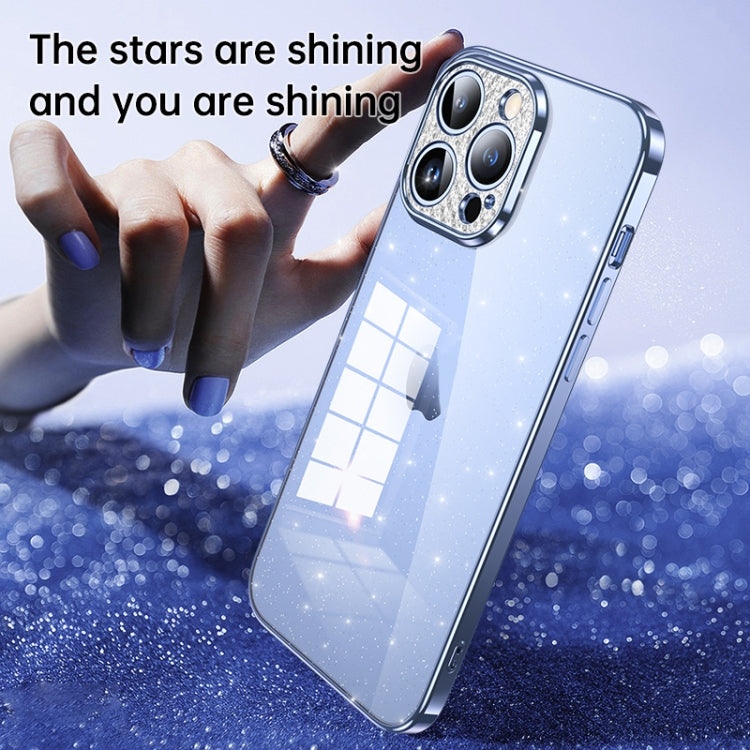For iPhone 13 SULADA Electroplated Transparent Glittery TPU Phone Case(Black) - free shipping - PMC TechLife - Order now!