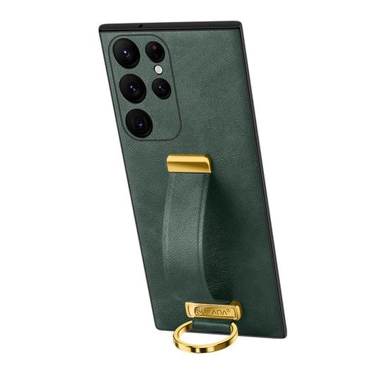 For Samsung Galaxy S23 Ultra 5G SULADA PC + Leather Texture Skin Feel Shockproof Phone Case(Green) - Galaxy S23 Ultra 5G Cases by SULADA | Online Shopping South Africa | PMC Jewellery