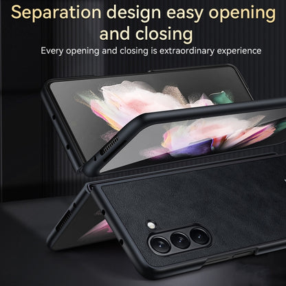 For Samsung Galaxy Z Fold5 SULADA Shockproof TPU + Handmade Leather Phone Case(Black) - Galaxy Z Fold5 Cases by SULADA | Online Shopping South Africa | PMC Jewellery