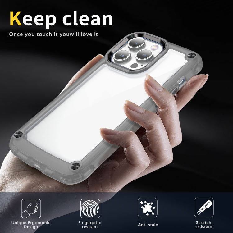 For iPhone 12 Pro Max Skin Feel TPU + PC Phone Case(Transparent Black) - free shipping - PMC TechLife - Order now!