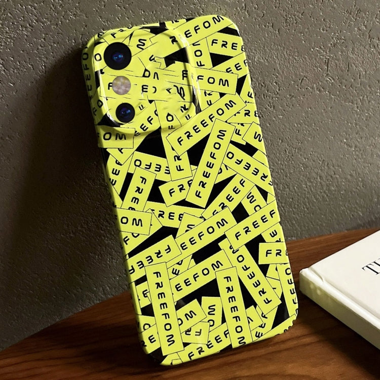 For iPhone X / XS Painted Pattern Precise Hole PC Phone Case(Green Label) - More iPhone Cases by PMC TechLife | Online Shopping South Africa | PMC TechLife
