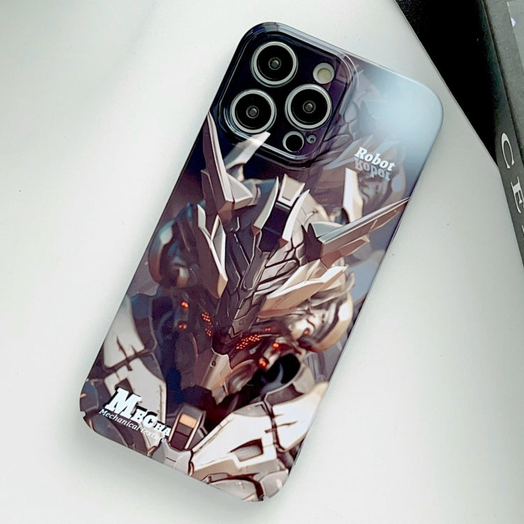 For iPhone 15 Pro Max Painted Pattern Precise Hole PC Phone Case(Golden Robot) - iPhone 15 Pro Max Cases by PMC TechLife | Online Shopping South Africa | PMC TechLife