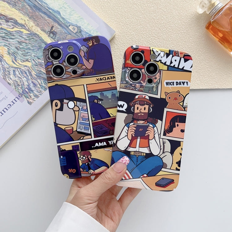 For iPhone X / XS Painted Pattern Precise Hole PC Phone Case(Red Blue Graffiti) - More iPhone Cases by PMC TechLife | Online Shopping South Africa | PMC TechLife
