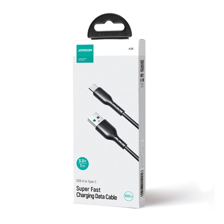JOYROOM SA26-AC6 Flash Charge Series 100W USB to USB-C / Type-C Fast Charging Data Cable, Cable Length:1m(Black) - USB-C & Type-C Cable by JOYROOM | Online Shopping South Africa | PMC Jewellery