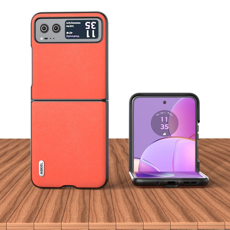 For Motorola Razr 40 ABEEL Haze Texture PU Phone Case(Red) - free shipping - PMC TechLife - Order now!