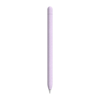 For Apple Pencil 1 LOVE MEI Frosted Leather Texture Silicone Protective Pen Case(Purple) - Pencil Accessories by LOVE MEI | Online Shopping South Africa | PMC Jewellery