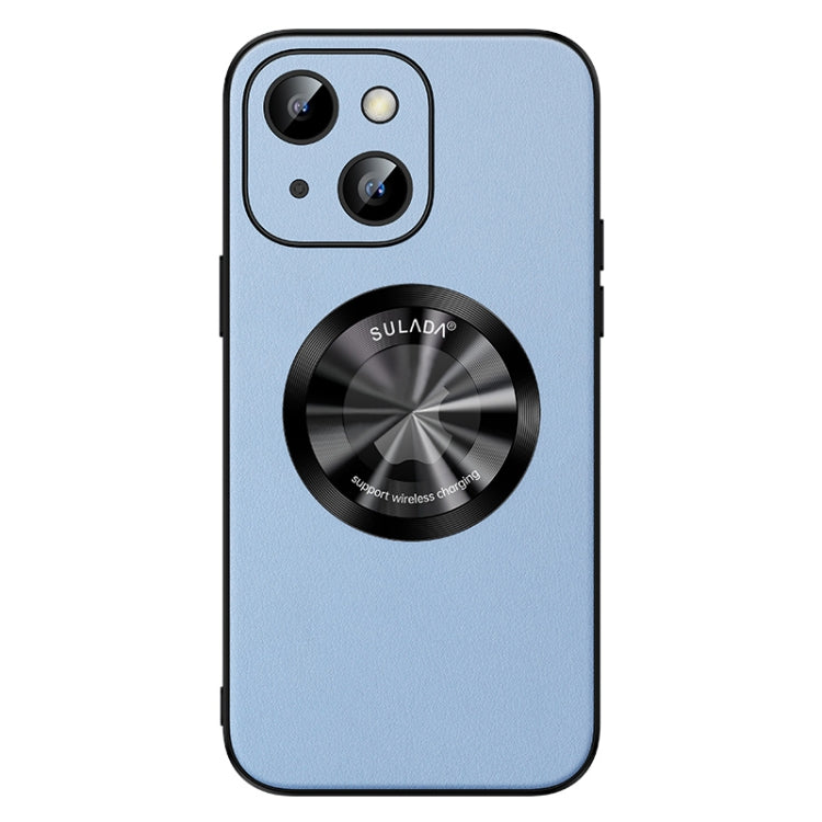 For iPhone 14 SULADA Microfiber Leather MagSafe Magnetic Phone Case(Sierra Blue) - iPhone 14 Cases by SULADA | Online Shopping South Africa | PMC TechLife