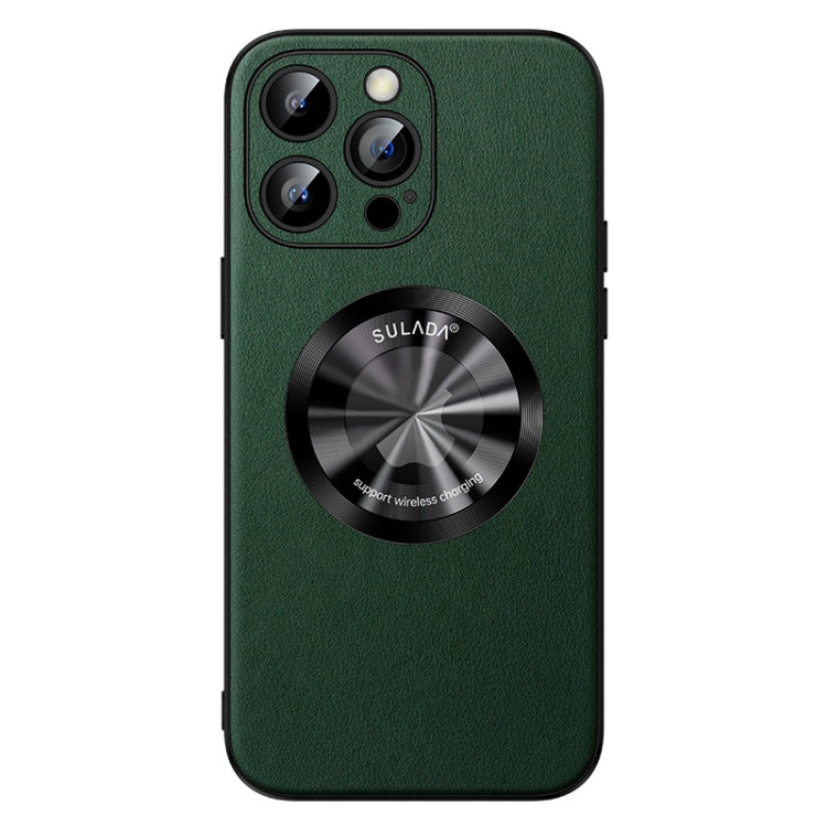 For iPhone 12 Pro Max SULADA Microfiber Leather MagSafe Magnetic Phone Case(Green) - iPhone 12 Pro Max Cases by SULADA | Online Shopping South Africa | PMC TechLife | Buy Now Pay Later Mobicred
