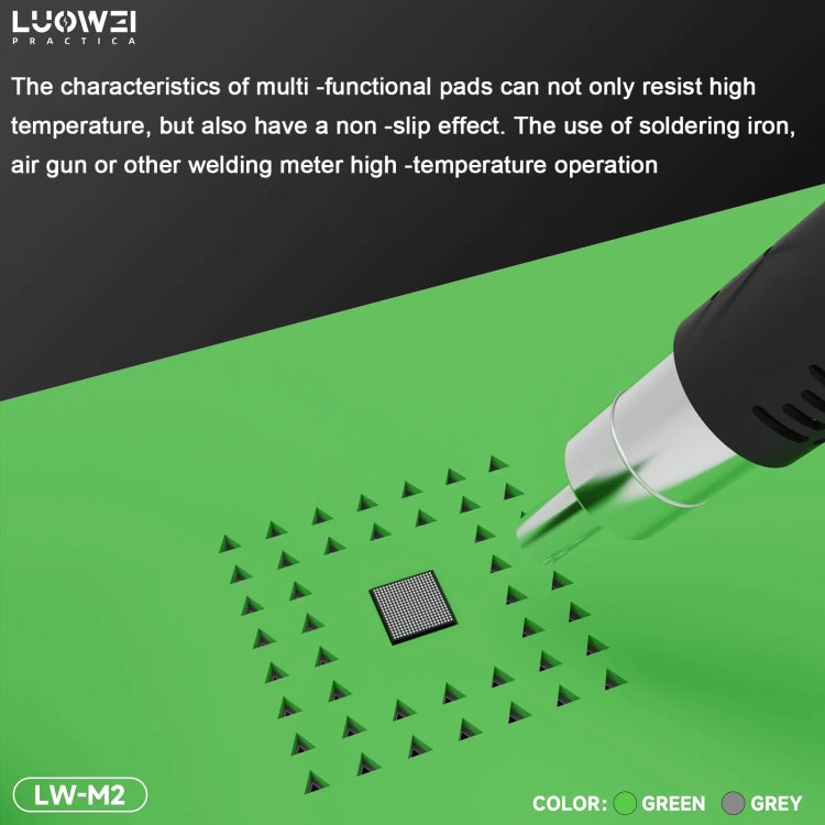 Luowei LW-M2 Multi-function Microscope Repair Silicone Pad Tin Planting Platform(Green) - free shipping - PMC TechLife - Order now!