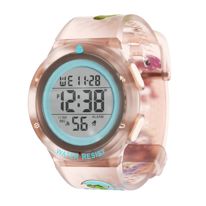 SPOVAN K01 Women Children LED Luminous Waterproof Electronic Sports Watch(Transparent Pink) - LED Digital Watches by SPOVAN | Online Shopping South Africa | PMC Jewellery | Buy Now Pay Later Mobicred