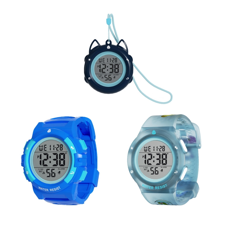 SPOVAN K01 Men Children LED Luminous Waterproof Electronic Sports Watch(Transparent) - LED Digital Watches by SPOVAN | Online Shopping South Africa | PMC Jewellery