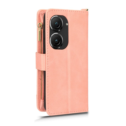 For ASUS Zenfone 10 / 9 Litchi Texture Zipper Leather Phone Case(Pink) - ASUS Cases by PMC Jewellery | Online Shopping South Africa | PMC Jewellery