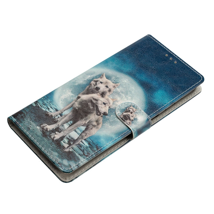 For Samsung Galaxy A25 5G Colored Drawing Leather Phone Case(Twin Wolves) - free shipping - PMC TechLife - Order now!
