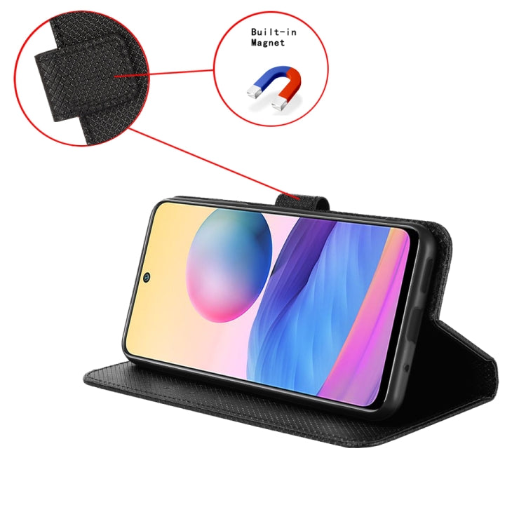 For Cubot P60 Diamond Texture Leather Phone Case(Black) - free shipping - PMC TechLife - Order now!