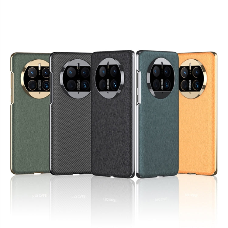 For Huawei Mate 40 GKK Electroplating Leather Surface Phone Case(Cyan) - Huawei Cases by GKK | Online Shopping South Africa | PMC TechLife