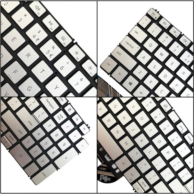 For Dell Inspiron 15 7590 / 7791 / 5584 US Version Backlight Laptop Keyboard(Silver) - Dell Spare Parts by PMC Jewellery | Online Shopping South Africa | PMC Jewellery