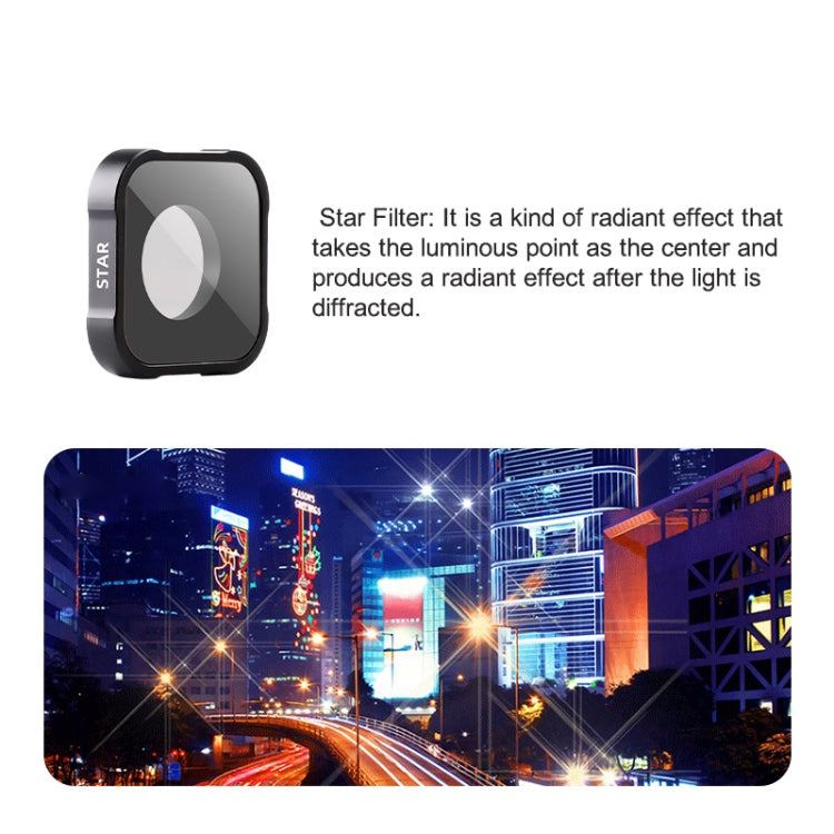 STAR Filter Action Camera Lens Filter For GoPro Hero11 Black / Hero11 Black mini / HERO10 Black / HERO9 Black - Lens Filter by PMC Jewellery | Online Shopping South Africa | PMC Jewellery