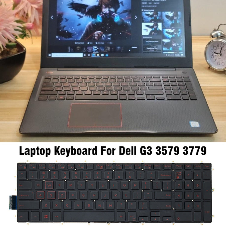 Backlight Laptop Keyboard For Dell G3 3579 3779 / G5 5587 / G7 7588(Red Word) - Dell Spare Parts by PMC Jewellery | Online Shopping South Africa | PMC Jewellery
