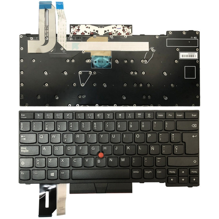 For Lenovo ThinkPad E480 / E495 / L480 Spanish Version Backlight Laptop Keyboard - Lenovo Spare Parts by PMC Jewellery | Online Shopping South Africa | PMC Jewellery