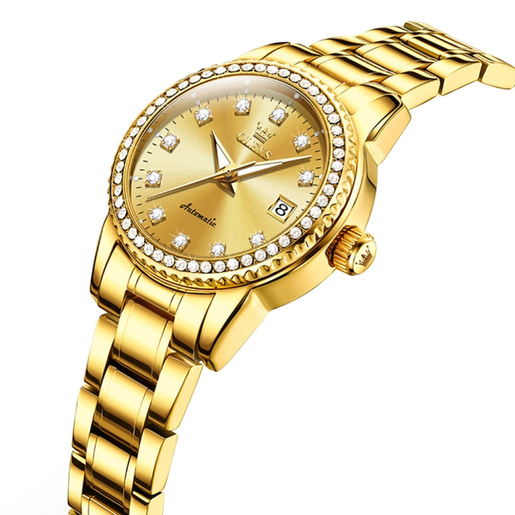 OLEVS 7003 Women Multifunctional Waterproof Mechanical Watch(Gold) - Metal Strap Watches by OLEVS | Online Shopping South Africa | PMC Jewellery