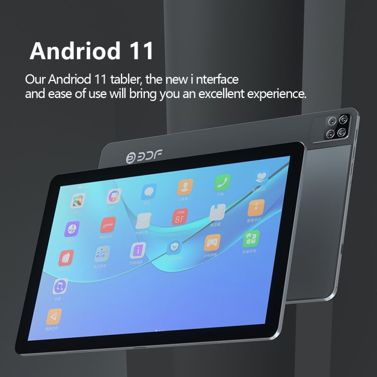 BDF P40 4G LTE Tablet PC 10.1 inch, 8GB+128GB, Android 11 MTK6755 Octa Core, Support Dual SIM, EU Plug(Grey) - free shipping - PMC TechLife - Order now!