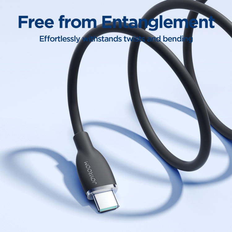 JOYROOM SA29-AC3 3A USB to USB-C/Type-C Liquid Silicone Fast Charging Data Cable, Length: 1.2m(Black) - USB-C & Type-C Cable by JOYROOM | Online Shopping South Africa | PMC TechLife