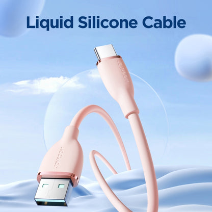 JOYROOM SA29-AC3 3A USB to USB-C/Type-C Liquid Silicone Fast Charging Data Cable, Length: 1.2m(Pink) - USB-C & Type-C Cable by JOYROOM | Online Shopping South Africa | PMC Jewellery