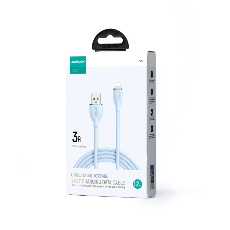 JOYROOM SA29-AL3 3A USB to 8 Pin Liquid Silicone Fast Charging Data Cable, Length: 1.2m(Blue) - Normal Style Cable by JOYROOM | Online Shopping South Africa | PMC Jewellery