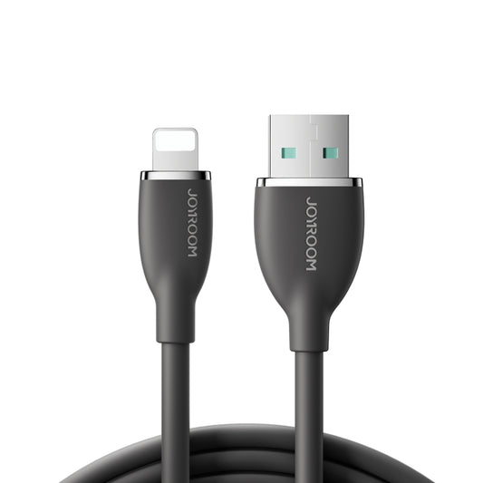 JOYROOM SA29-AL3 3A USB to 8 Pin Liquid Silicone Fast Charging Data Cable, Length: 2m(Black) - Normal Style Cable by JOYROOM | Online Shopping South Africa | PMC Jewellery