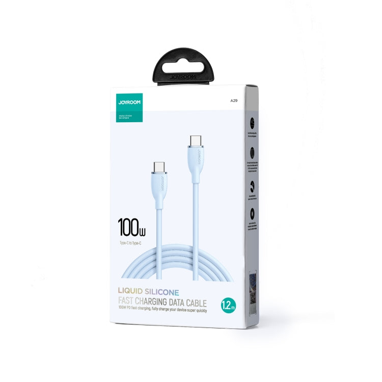 JOYROOM SA29-CC5 100W USB-C/Type-C to USB-C/Type-C Liquid Silicone Fast Charging Data Cable, Length: 1.2m(Blue) - USB-C & Type-C Cable by JOYROOM | Online Shopping South Africa | PMC Jewellery