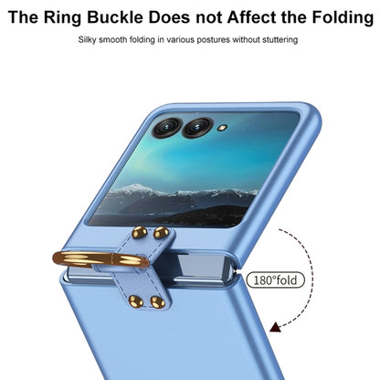 For Motorola Razr 40 Ultra GKK Ultra-thin PC Ring Holder Phone Case(Blue) - Motorola Cases by GKK | Online Shopping South Africa | PMC Jewellery