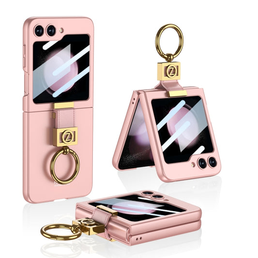 For Samsung Galaxy Z Flip5 GKK Ultra-thin Z Ring Holder PC Phone Case(Pink) - Galaxy Z Flip5 Cases by GKK | Online Shopping South Africa | PMC Jewellery