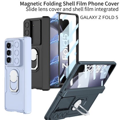 For Samsung Galaxy Z Fold5 GKK Integrated Folding Armored Shell PC Phone Case(Wine Red) - Galaxy Z Fold5 Cases by GKK | Online Shopping South Africa | PMC Jewellery | Buy Now Pay Later Mobicred