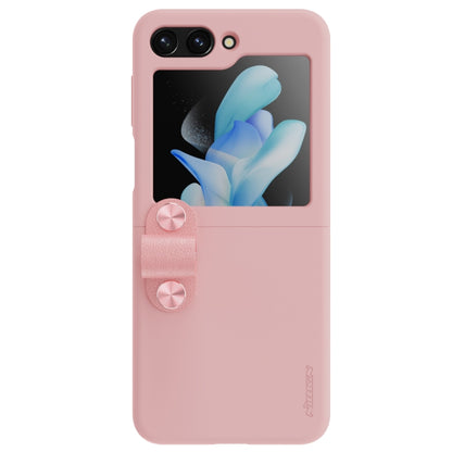 For Samsung Galaxy Z Flip5 NILLKIN Skin Feel Liquid Silicone Phone Case With Finger Strap(Pink) - Galaxy Z Flip5 Cases by NILLKIN | Online Shopping South Africa | PMC Jewellery