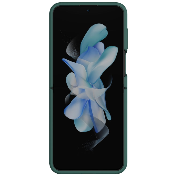For Samsung Galaxy Z Flip5 NILLKIN Skin Feel Liquid Silicone Phone Case With Finger Strap(Green) - Galaxy Z Flip5 Cases by NILLKIN | Online Shopping South Africa | PMC Jewellery