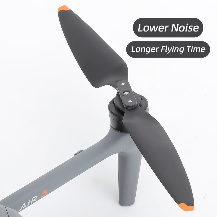 For DJI Air 3 Sunnylife 8747F Low Noise Quick-release Propellers, Style:1 Pair Orange Tip - DIY Propeller by Sunnylife | Online Shopping South Africa | PMC Jewellery