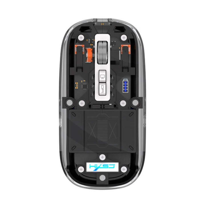 HXSJ T900 Transparent Magnet Three-mode Wireless Gaming Mouse(Black) - free shipping - PMC TechLife - Order now!