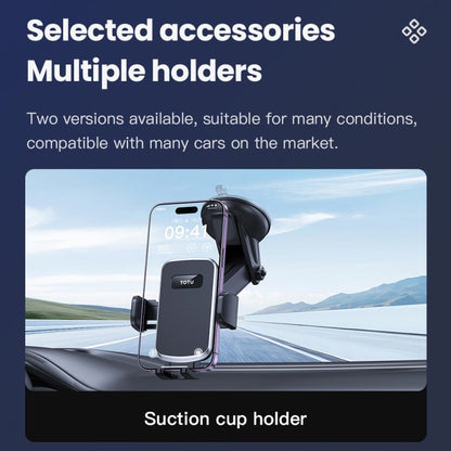 TOTU CH-5 One-Touch Locking Car Holder, Suction Cup Version(Black) - Car Holders by TOTUDESIGN | Online Shopping South Africa | PMC Jewellery