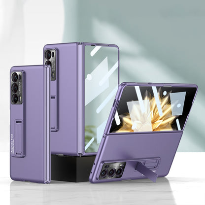 For Honor Magic V2 GKK Integrated Ultra-thin Folding Phone Case with Stand(Purple) - Honor Cases by GKK | Online Shopping South Africa | PMC Jewellery