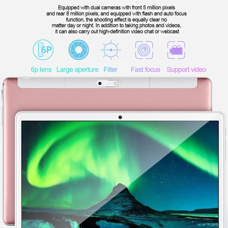 BDF S10 3G Phone Call Tablet PC 10.1 inch, 4GB+64GB, Android 10.0 MTK8321 Octa Core, Support Dual SIM, EU Plug(Pink) - BDF by BDF | Online Shopping South Africa | PMC Jewellery | Buy Now Pay Later Mobicred