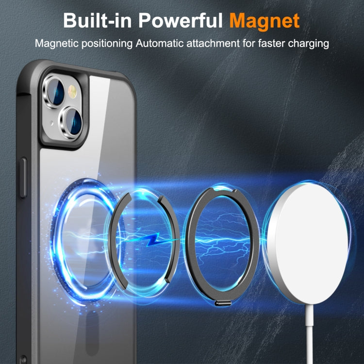 For iPhone 15 Plus MagSafe Magnetic Rotating Holder Phone Case(Black) - iPhone 15 Plus Cases by PMC TechLife | Online Shopping South Africa | PMC TechLife | Buy Now Pay Later Mobicred