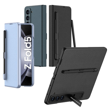 For Samsung Galaxy Z Fold5 GKK Flip Leather All-Inclusive Phone Case with Pen Holder(Black) - Galaxy Z Fold5 Cases by GKK | Online Shopping South Africa | PMC Jewellery