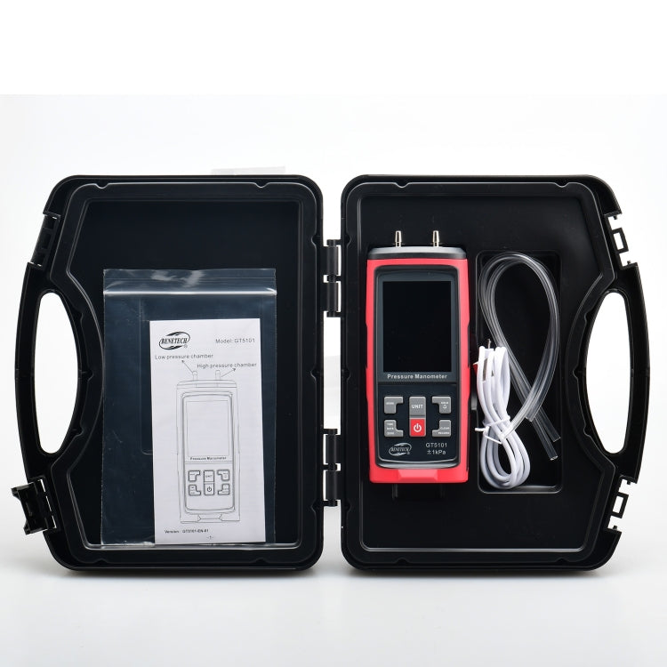 BENETECH GT5101 LCD Display Differential Pressure Meter, Specification:1KPa - free shipping - PMC TechLife - Order now!