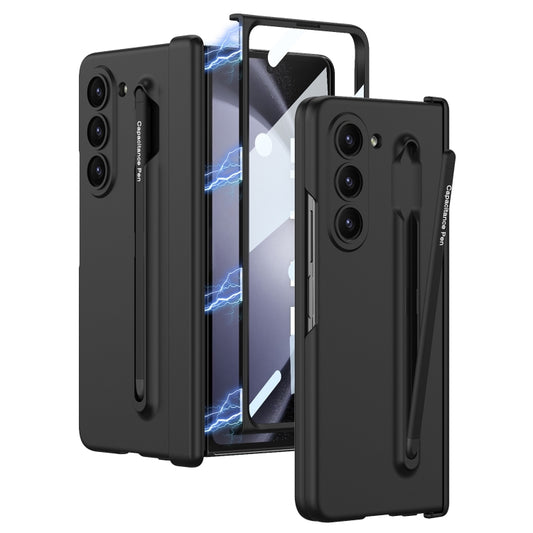 For Samsung Galaxy Z Fold5 5G GKK Integrated Fold Hinge Phone Case with Pen Slots, No Include Pen(Black) - Galaxy Z Fold5 Cases by GKK | Online Shopping South Africa | PMC Jewellery | Buy Now Pay Later Mobicred